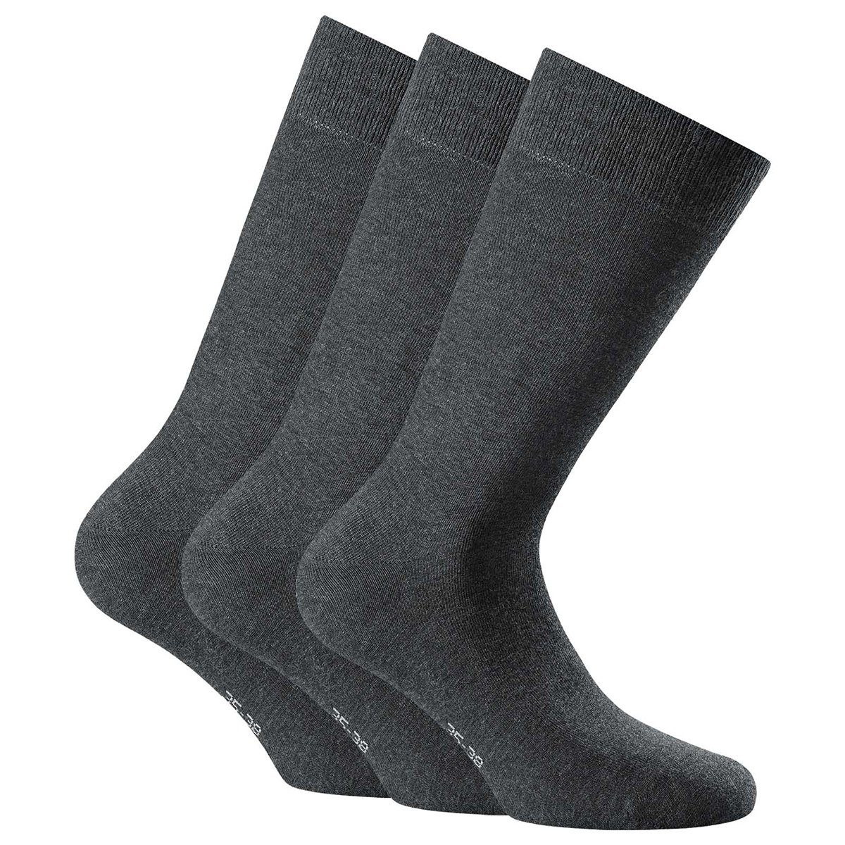- Cotton Socks Unisex 3er Kurzsocken II, Anthrazit Socken, Pack Rohner Kurzsocken
