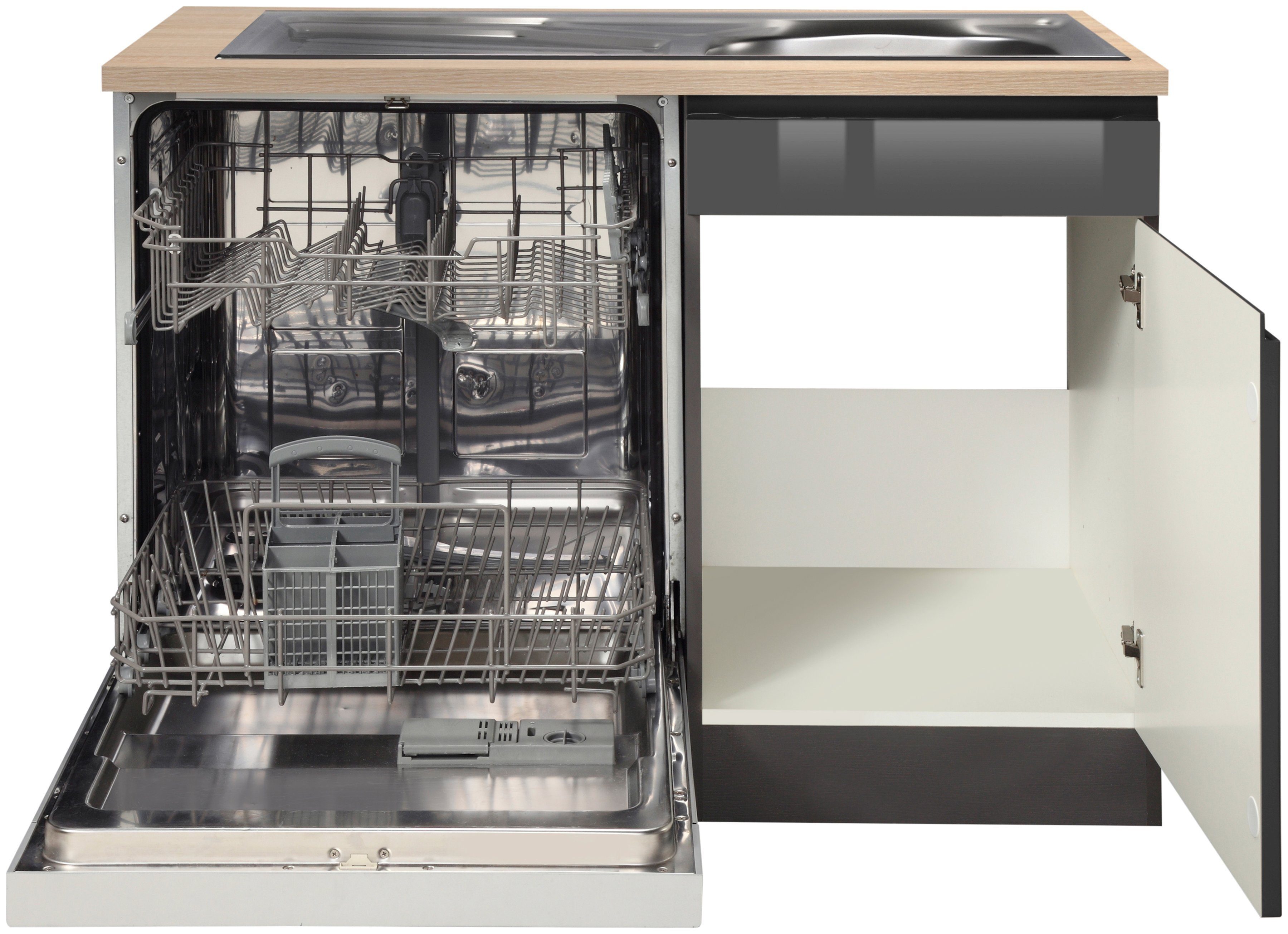 KOCHSTATION Spülenschrank KS-Virginia 110 cm breit, inklusive Einbauspüle