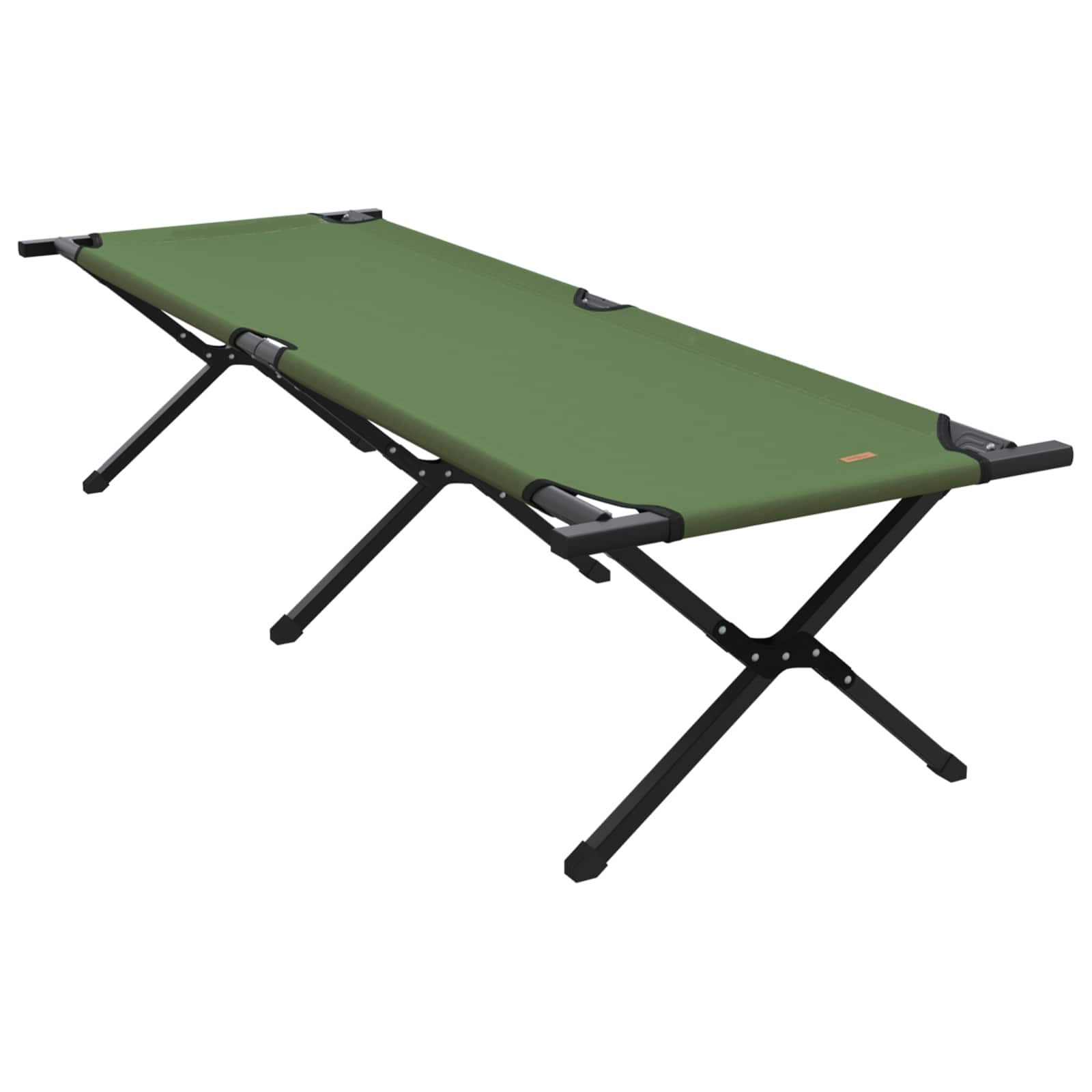 Bett Klapp Schlafbett fürs Camping Grün 193 x 69 x 45 cm