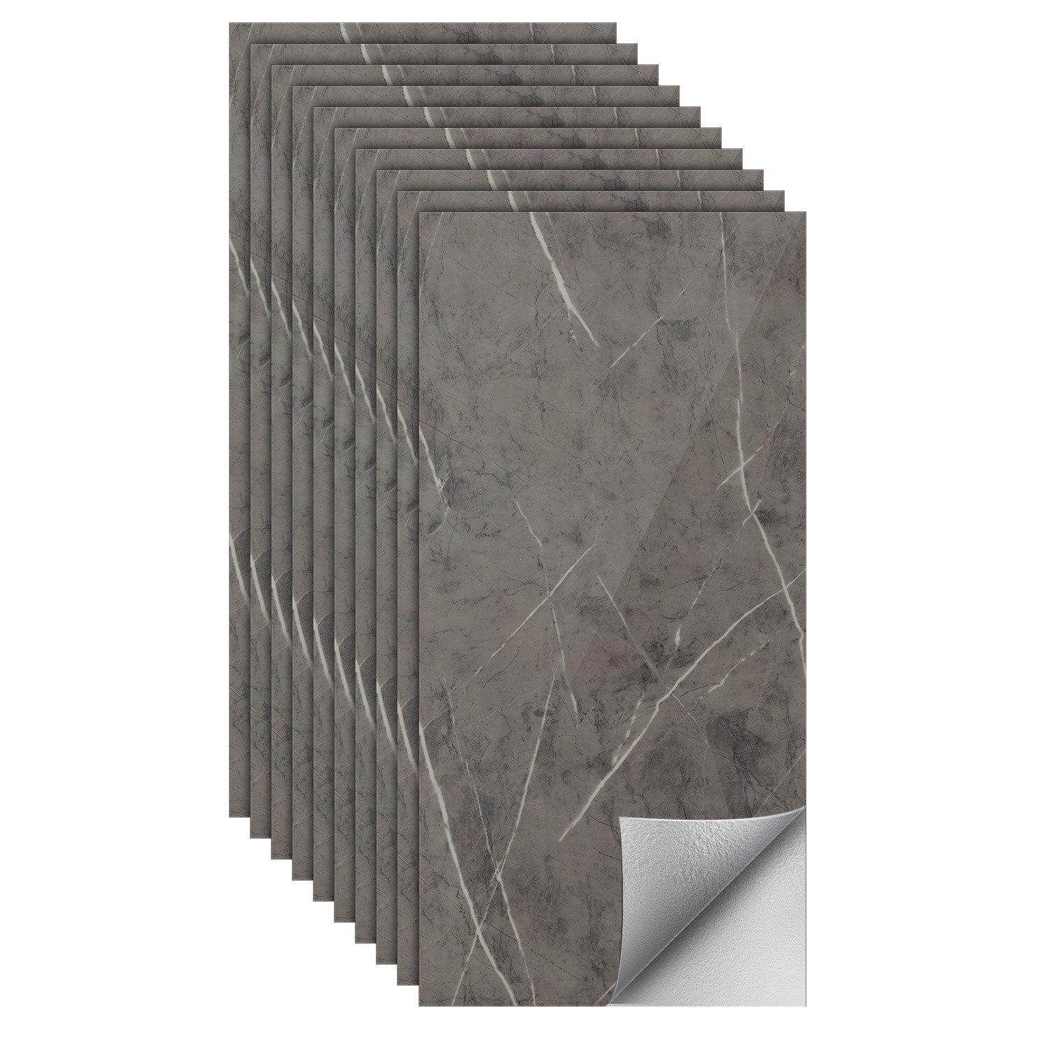 Clanmacy Wandpaneel PET Wandpaneele Selbstklebend 60×30 cm 10er – Marmoroptik 108