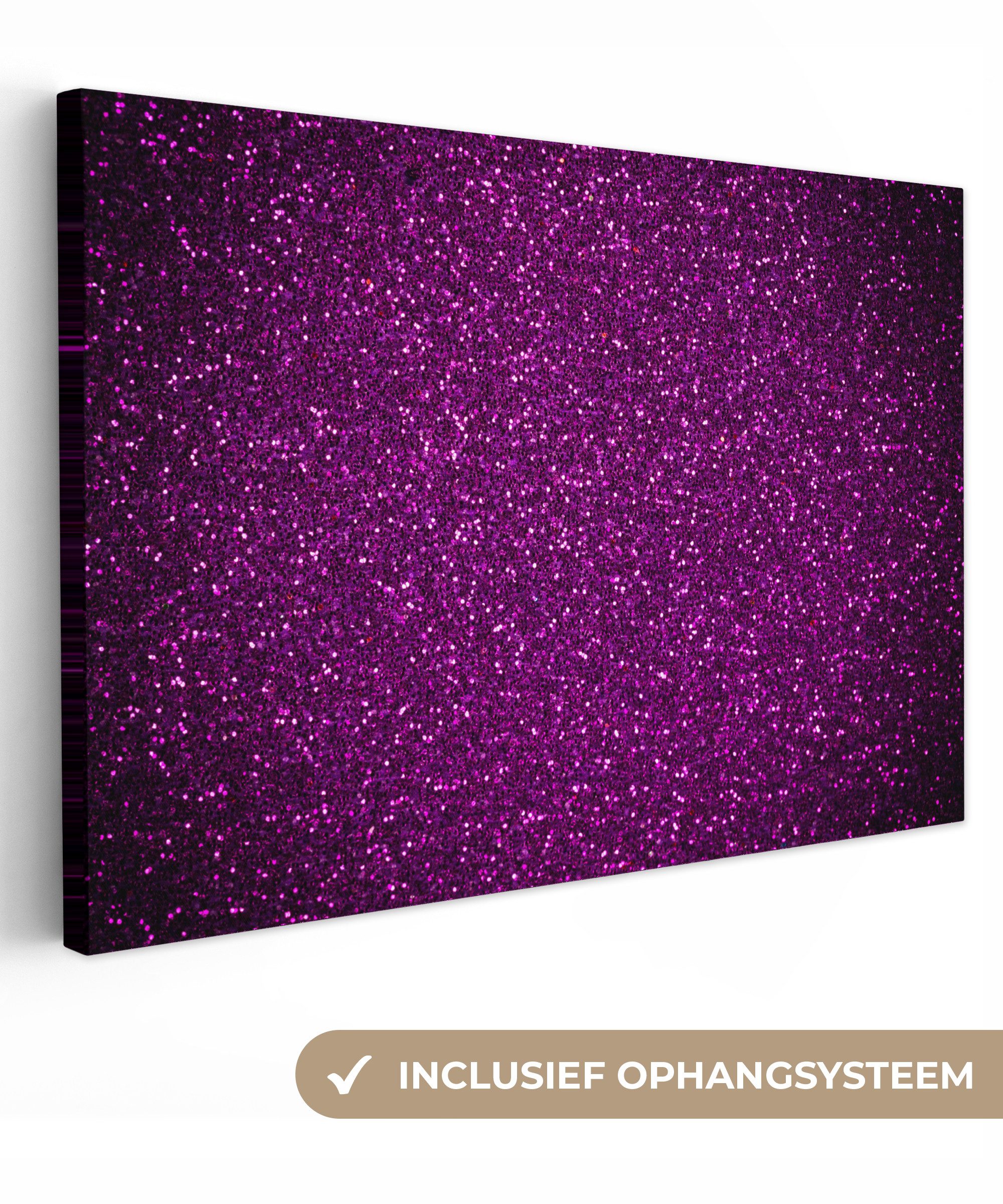 OneMillionCanvasses® Leinwandbild Lila - Rosa - Muster - Abstrakt, Fotodruck (1 St), Leinwand Bilder Klein, Wand Dekoration Aesthetic 30x20 cm