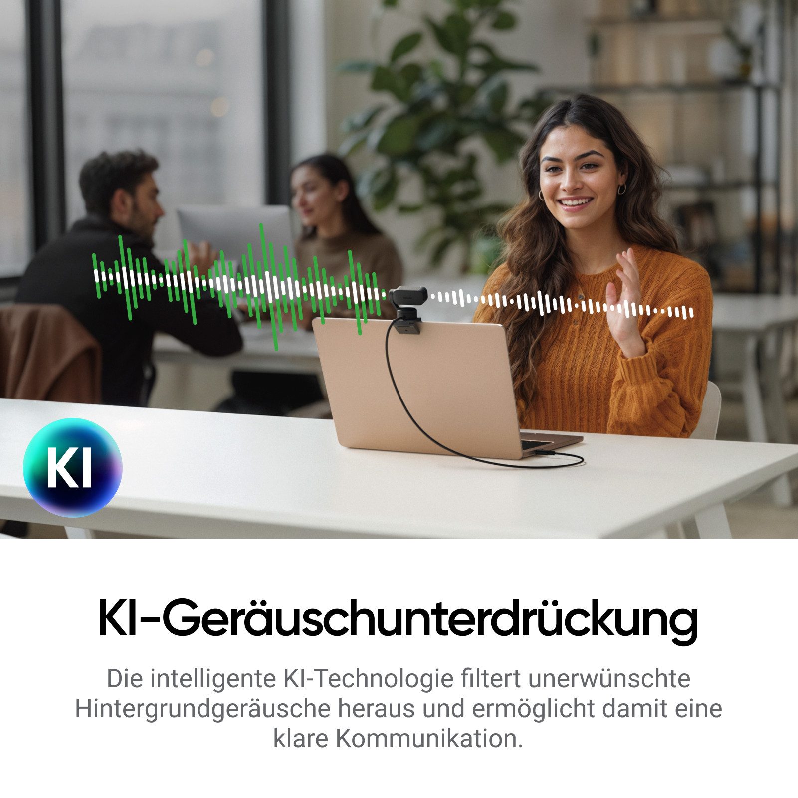 Insta360 Insta360 Link 2 - 4K Webcam für PC/Mac Full HD-Webcam (4K Ultra HD)