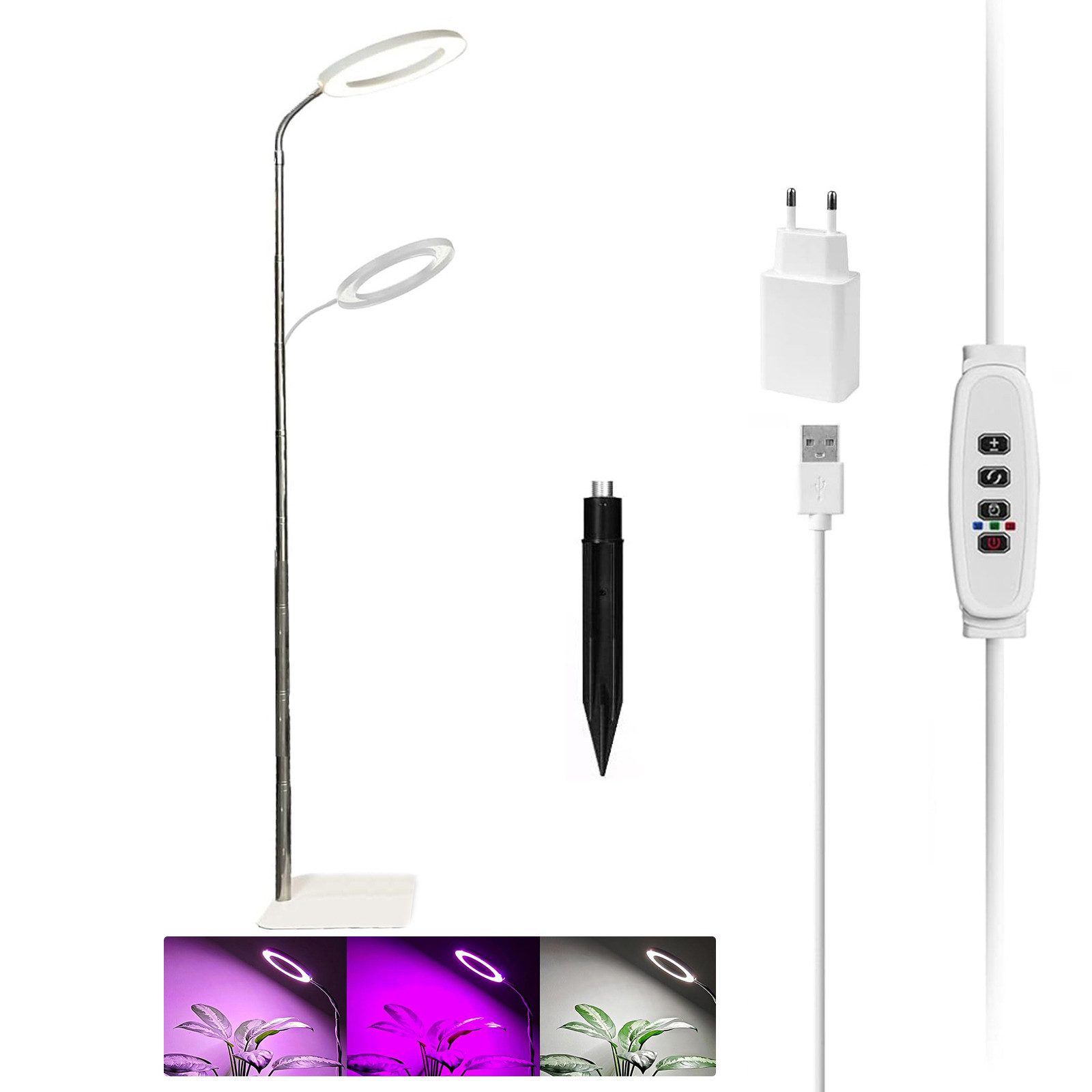 MUPOO Pflanzenlampe 72s LED Bodenpflanzenlicht Vollspektrum Pflanzenlicht,3 günstig online kaufen