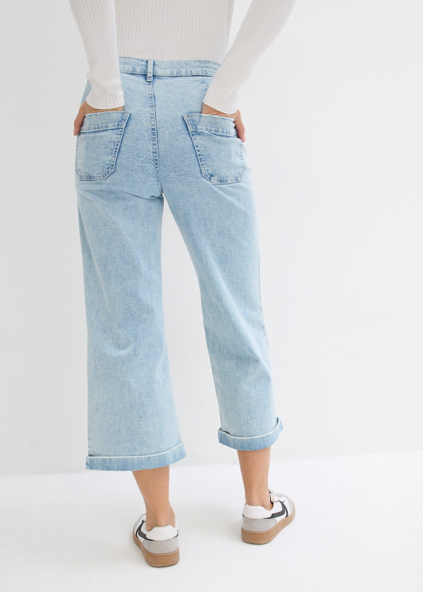 bonprix 7/8-Jeans verkürztes 7/8-Design, weites Bein, Loose Fit, mit Elasthan-Anteil – Bild 2 von 5