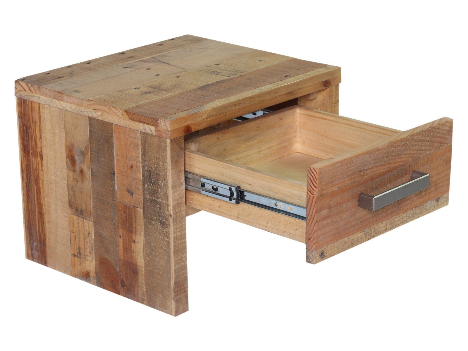 massivum Nachttisch Albury Pinie, Nachtschrank Kommode Schlafzimmer (1-St)