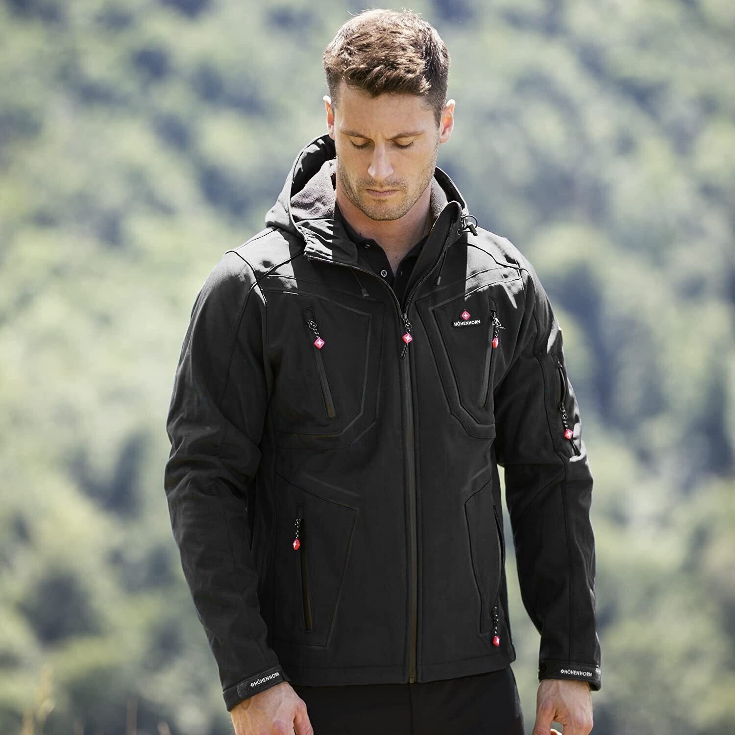 Höhenhorn Softshelljacke Schilthorn Herren Softshell Jacke für Männer Outdoor Funktionsjacke Microfleece-Innenfutter, Atmungsaktiv, Wasserdicht