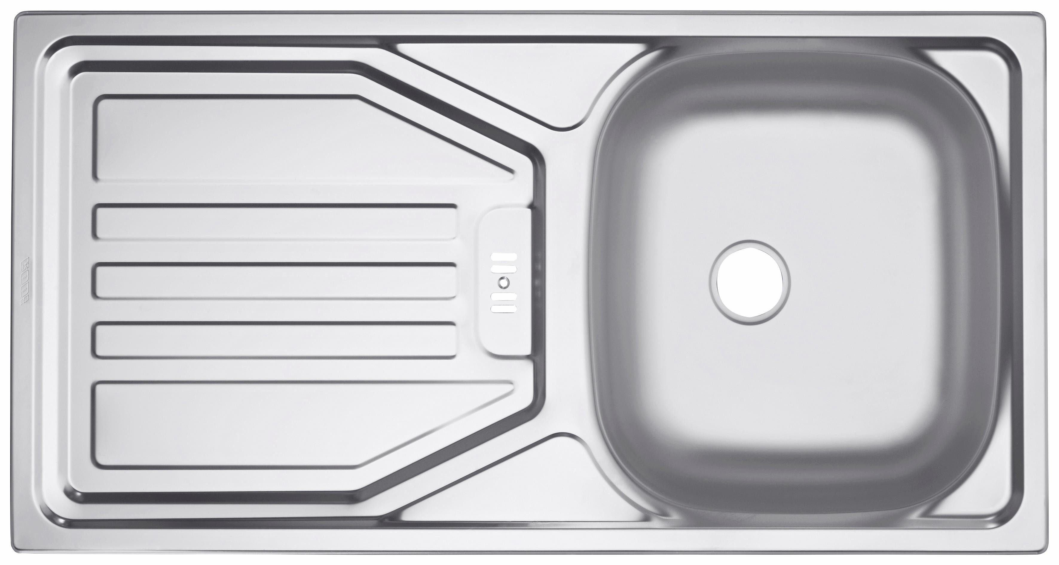 HELD MÖBEL Spülenschrank Utah Weiß cm, für Tür/Sockel Geschirrspüler 110 mit Hochglanz Breite