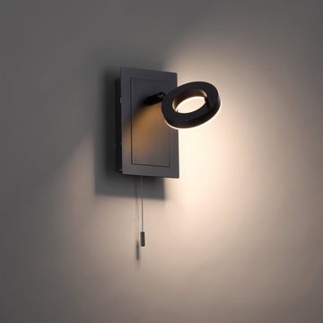 Paul Neuhaus Wandleuchte SILEDA, LED fest integriert, Warmweiß, LED, IP44, Schalter, Zugschalter