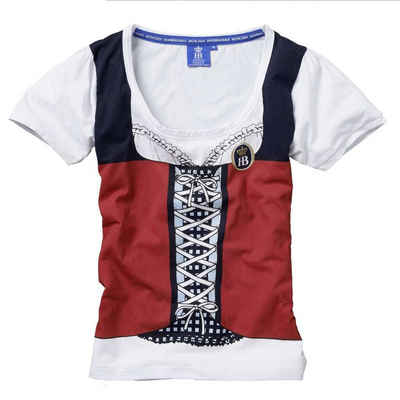 Hofbräuhaus München T-Shirt T-Shirt Damen "Dirndl" rot