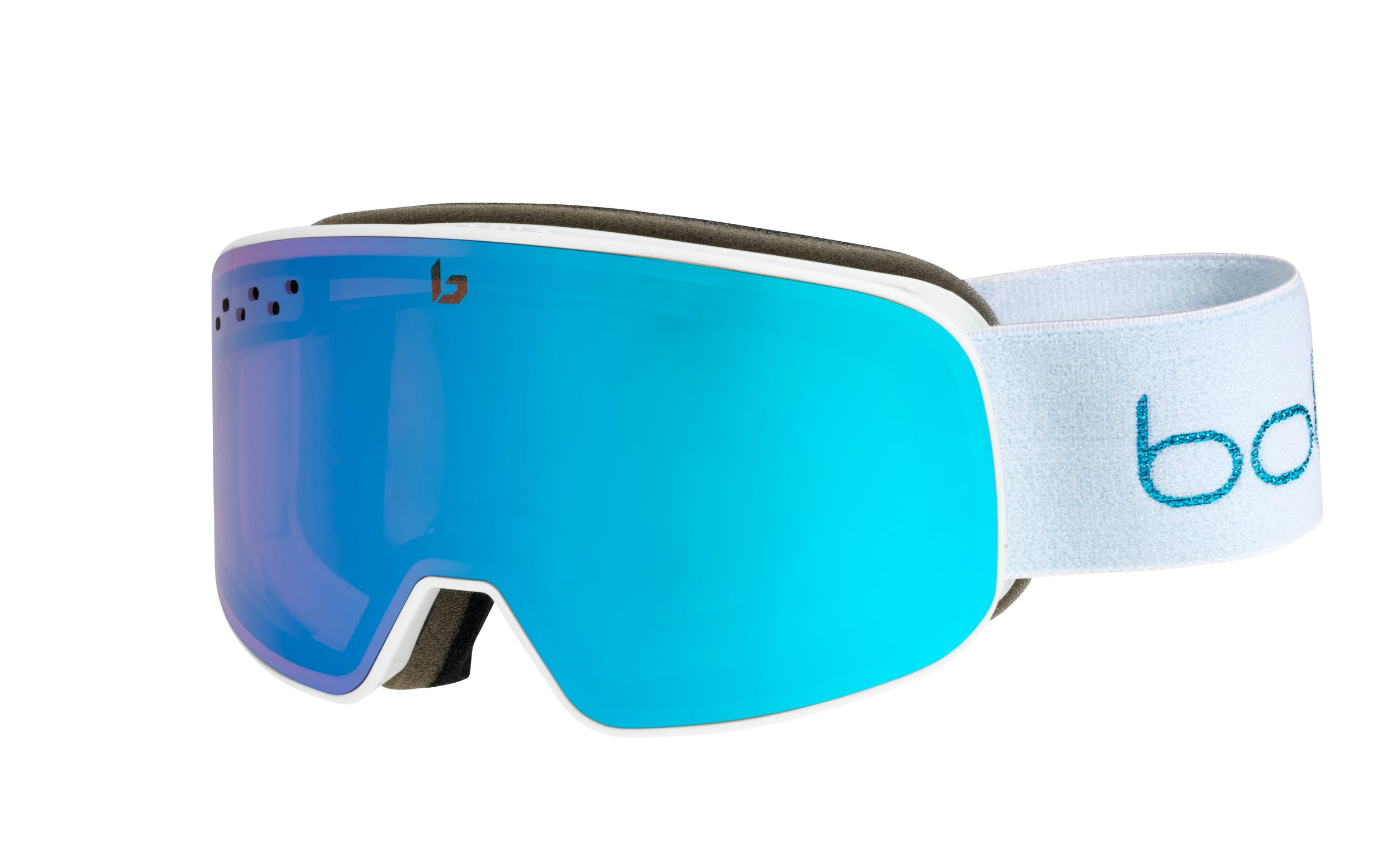 Bolle Skibrille Nevada Small WHITE METALLIC BLUE MATT