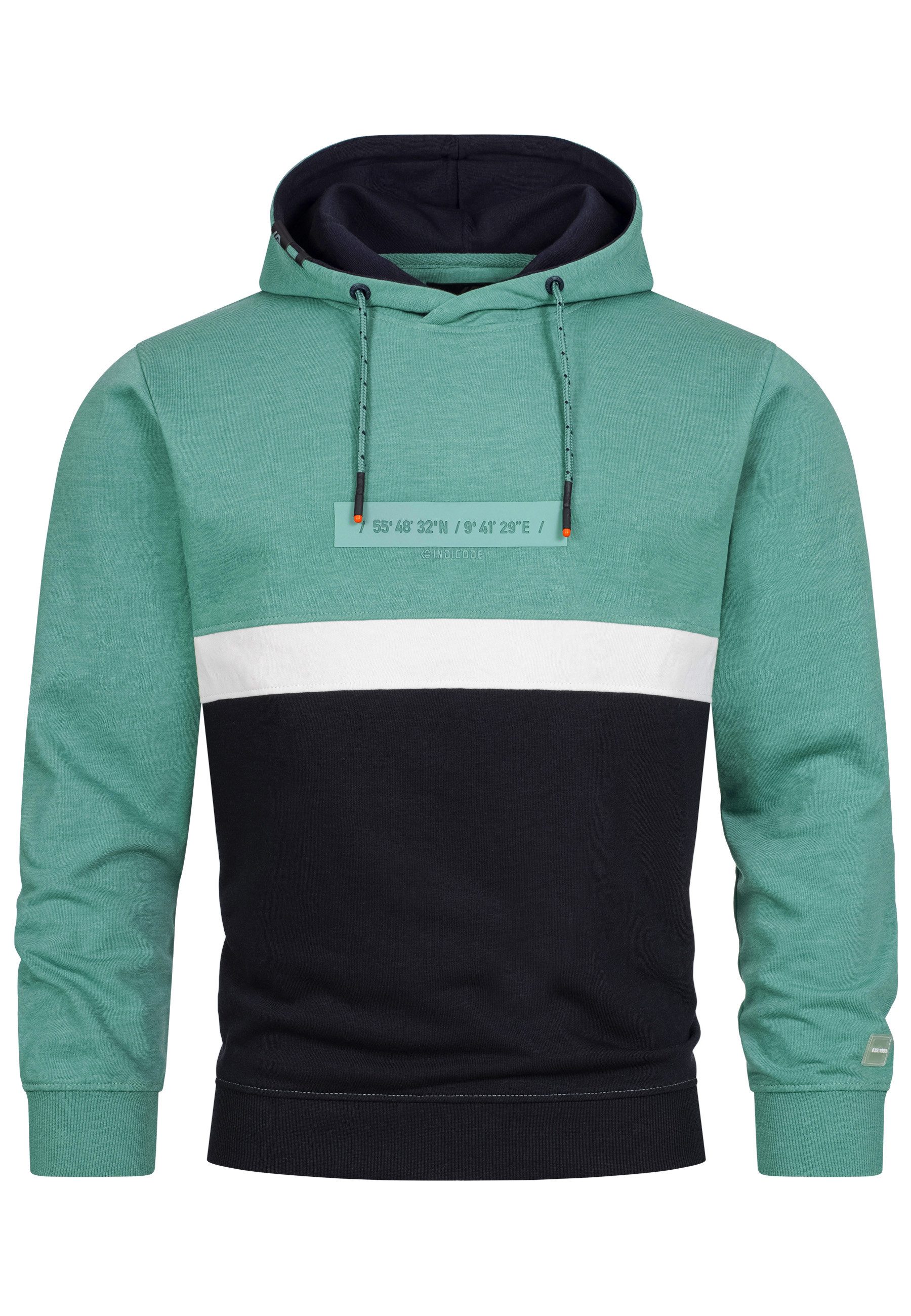 Indicode Hoodie Herren INMagnus Sweatshirt Kapuze Herrenhoodie Stylischer K günstig online kaufen