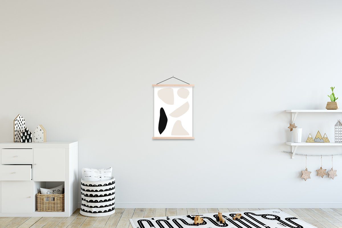 MuchoWow Poster Pastell - Abstrakt - Minimalismus, (1 St), Posterleiste, Textilposter für Wohnzimmer, Bilderleiste, Magnetisch