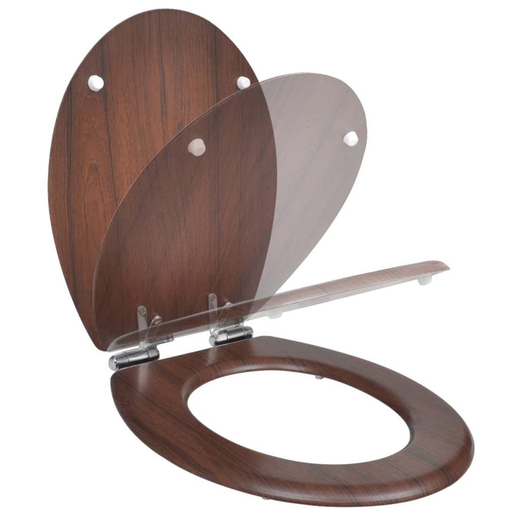 vidaXL WC-Sitz Toilettensitz MDF Deckel mit günstig online kaufen