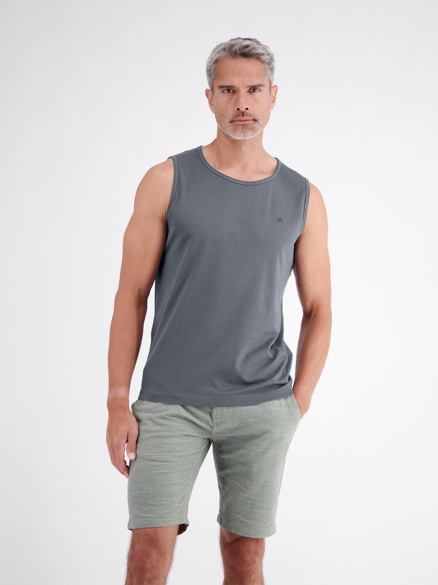 LERROS Muskelshirt Sportliches Tanktop aus Baumwolle mit Rundhalskragen