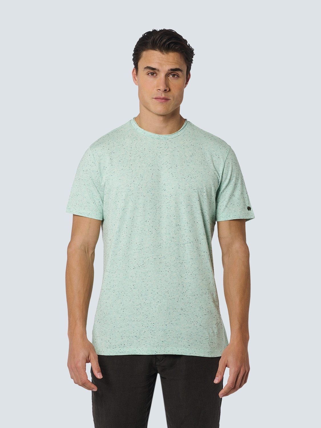 NO EXCESS Kurzarmshirt T-Shirt Crewneck Melange