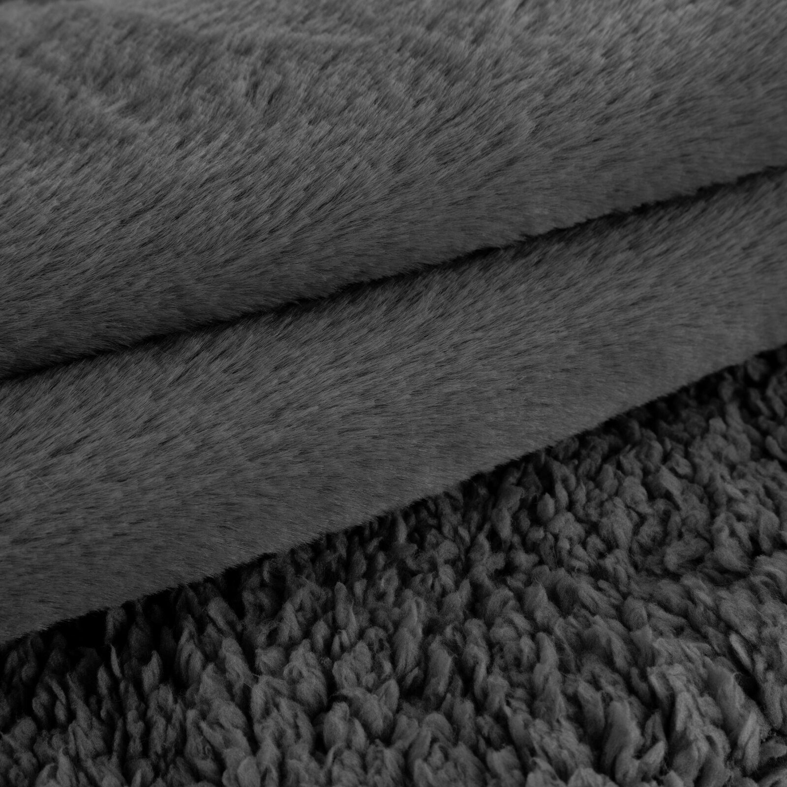 Eurofirany Tagesdecke Fellbettüberwurf NINA, Felloptik, eleganter Überwurf für Bett & Sofa beidseitig, kuschelweich – Bild 4 von 5