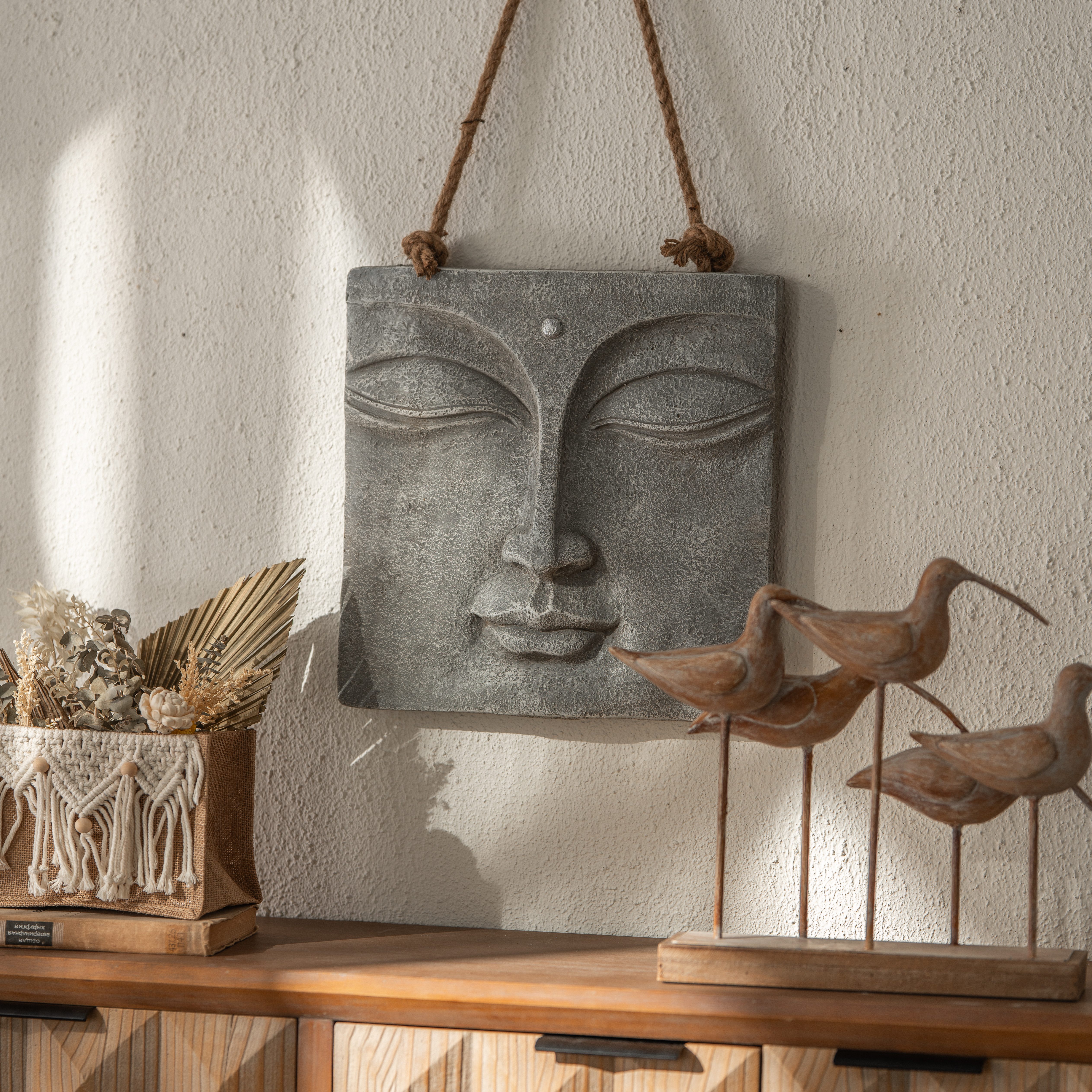 K&L Wall Art Wanddekoobjekt Buddha Wandskulptur Steinoptik asiatische Feng günstig online kaufen