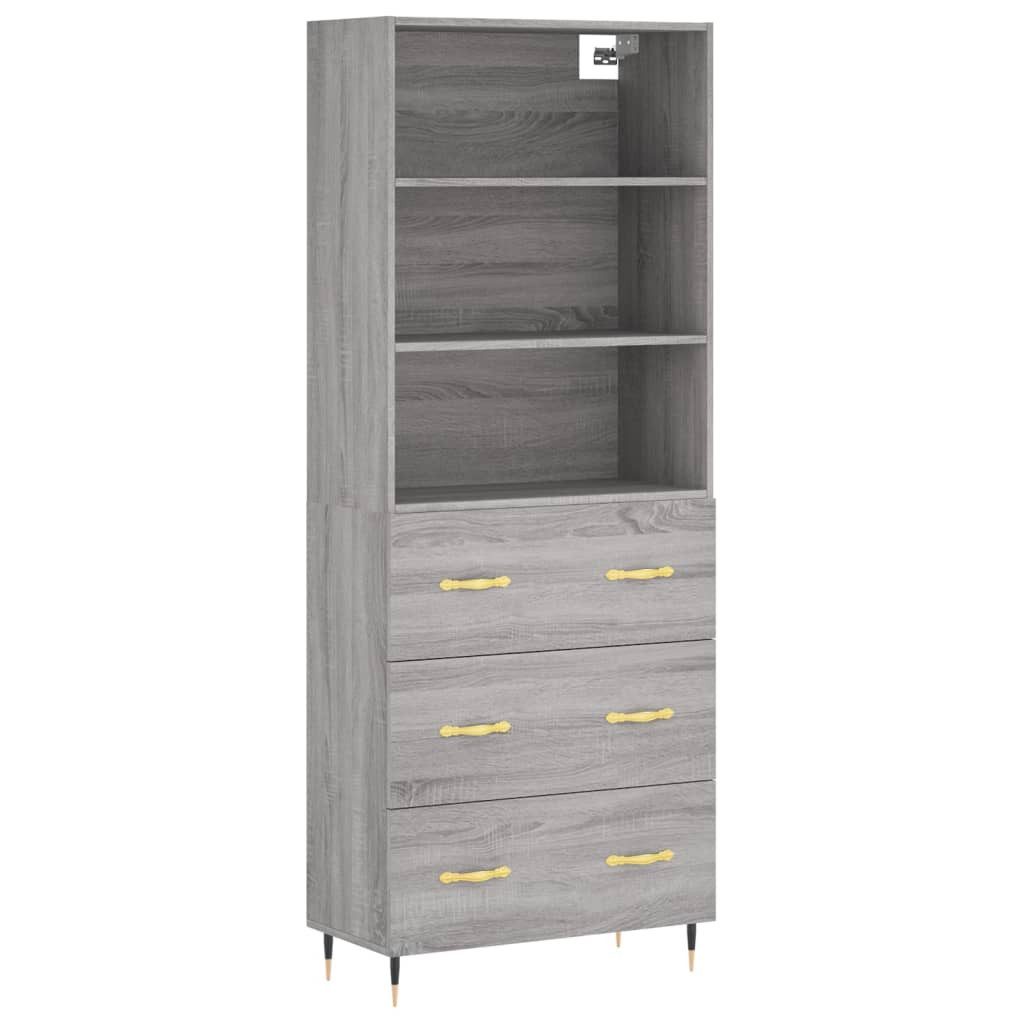 vidaXL Highboard Highboard Grau Sonoma 69,5x34x180 günstig online kaufen