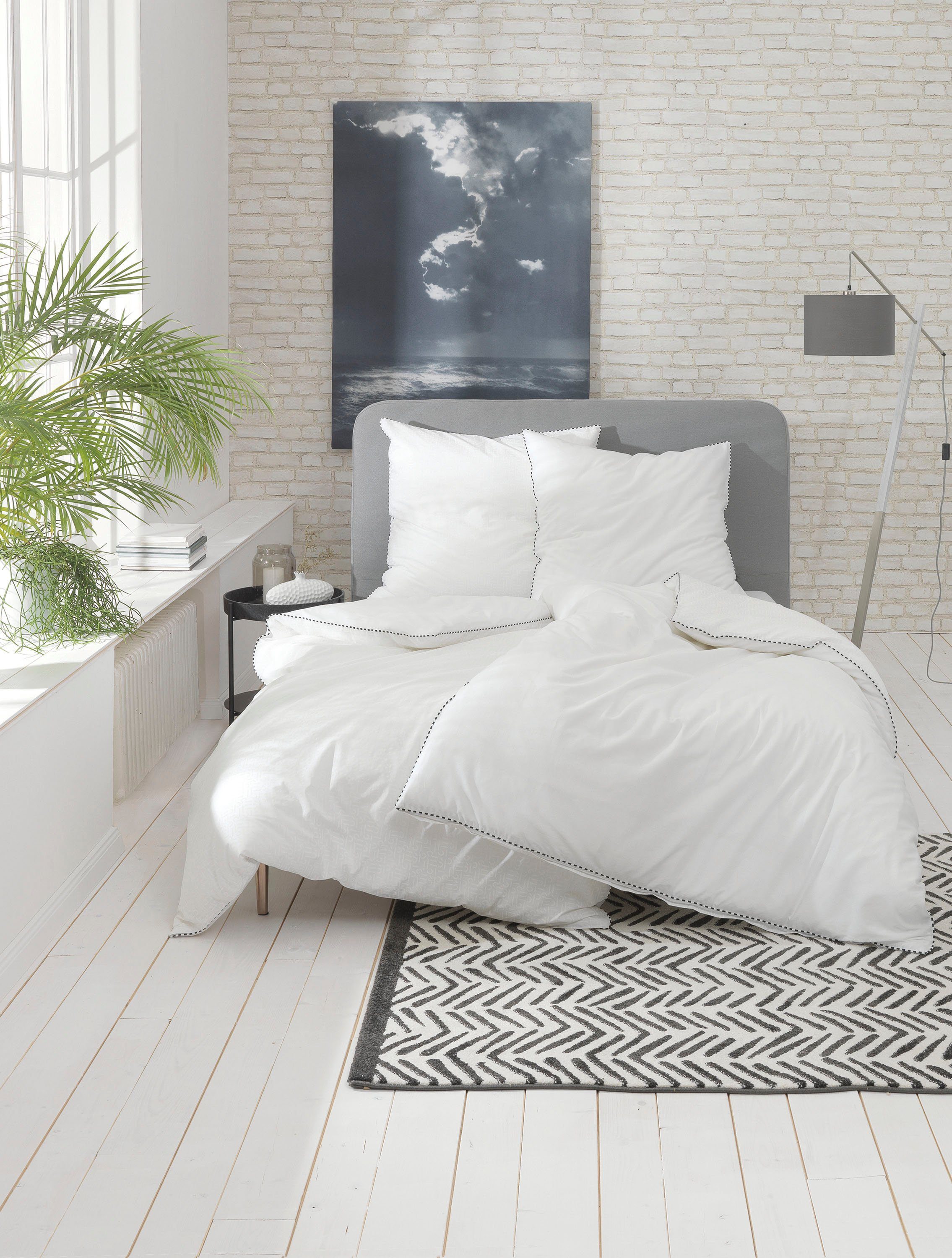 Esprit Wendebettwäsche Scatter in Gr. 135x200, 155x220 oder 200x200 cm, Renforcé, 2 teilig, Bettwäsche aus Baumwolle, Bettwäsche mit Reißverschluss