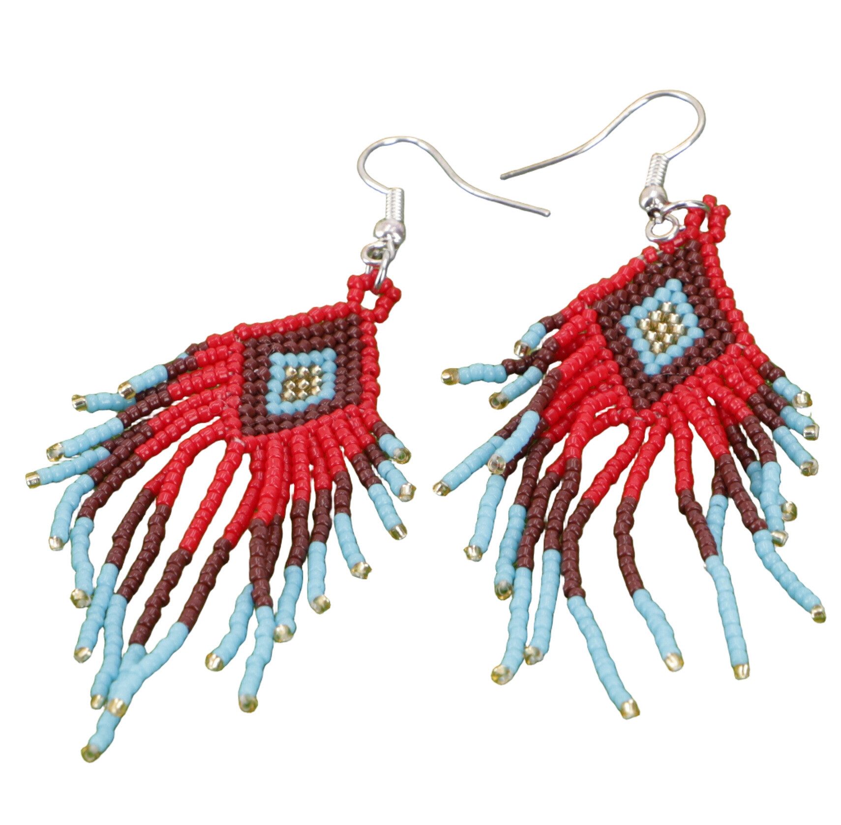 Guru-Shop Paar Ohrhänger Indigener Schmuck, Boho Ohrringe, Ethno..