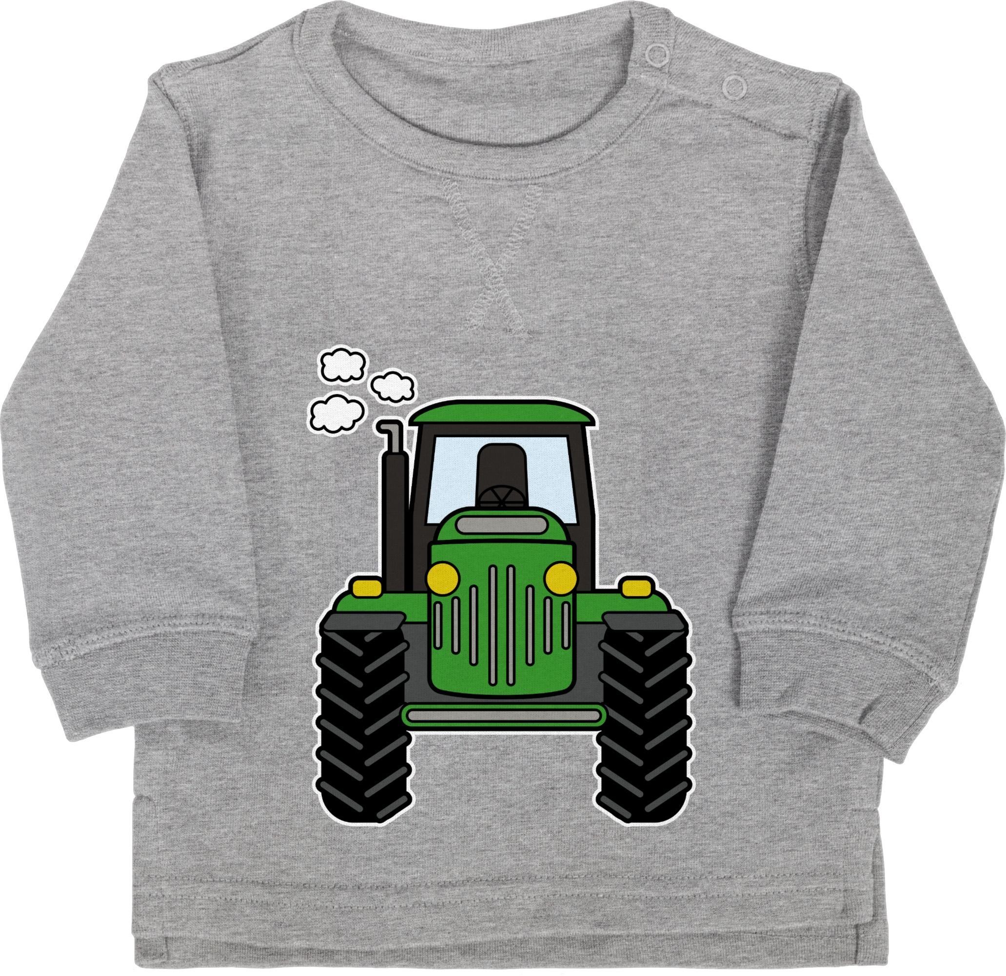 Shirtracer Sweatshirt Traktor Trecker Landwirte Bauern Geschenk Bulldog Landwirtschaft Traktor 2 Grau meliert