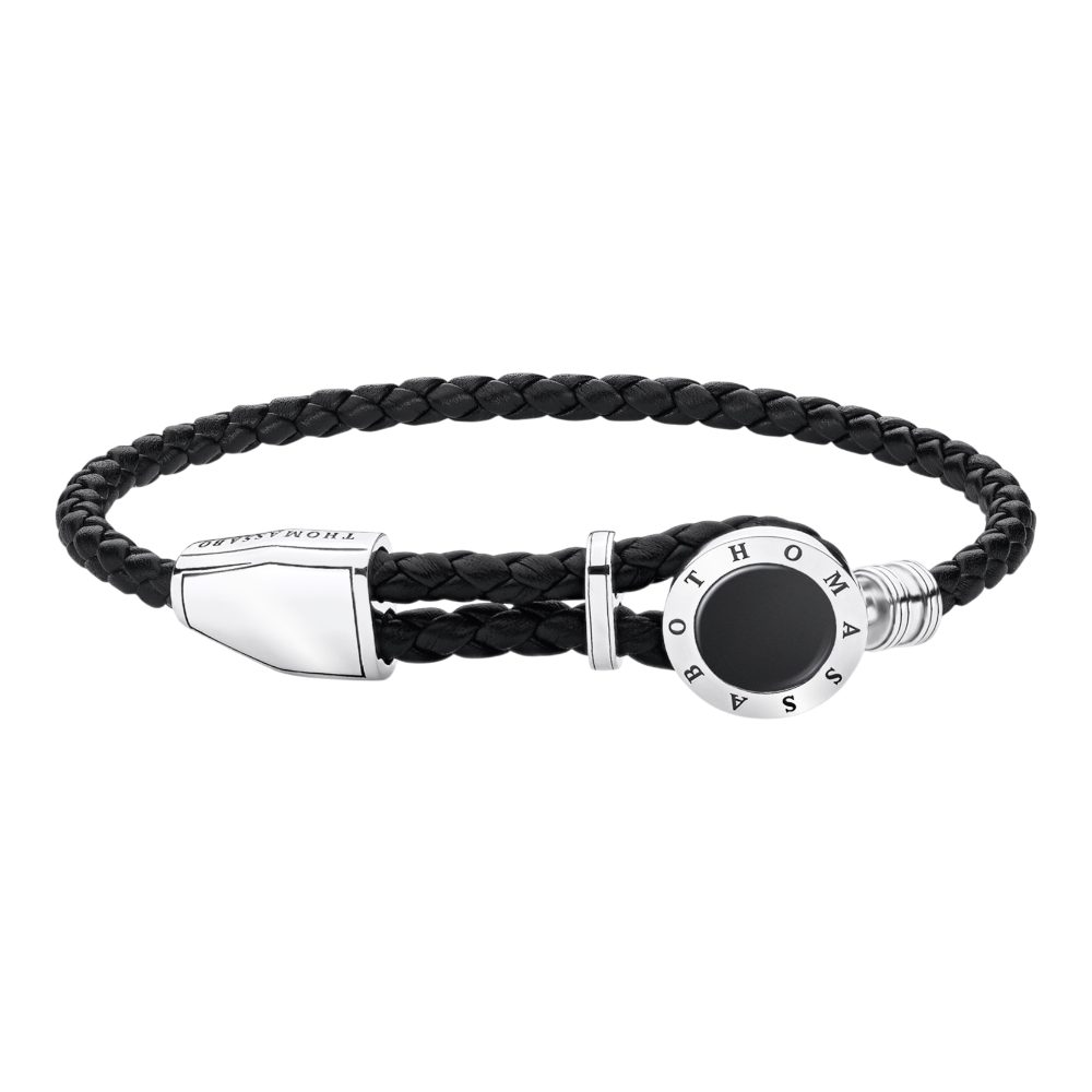 THOMAS SABO Lederarmband A1864-982-11, Leder, geschwärzt, Herren