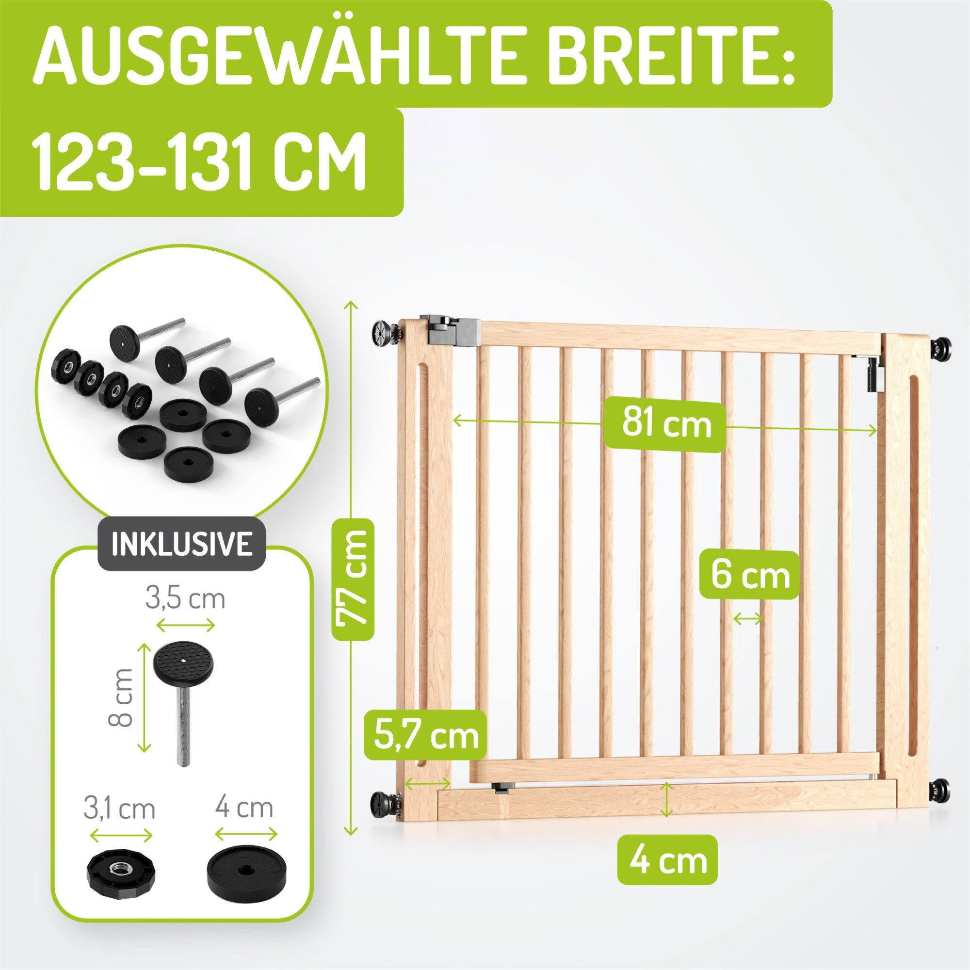 BOMI Türschutzgitter Kinderschutzgitter Miko 63-161 cm, günstig online kaufen