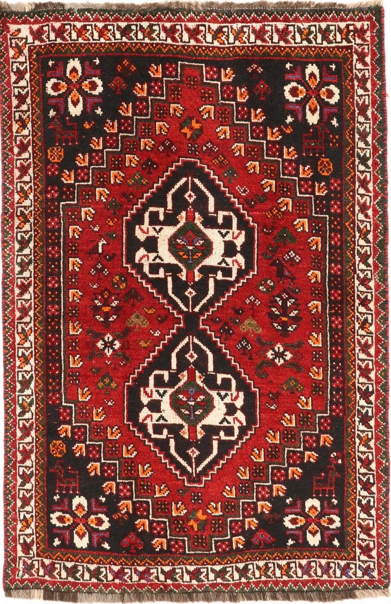 Orientteppich Shiraz 88x134 Handgeknüpfter Orientteppich / Perserteppich, Nain Trading, rechteckig, Höhe: 10 mm