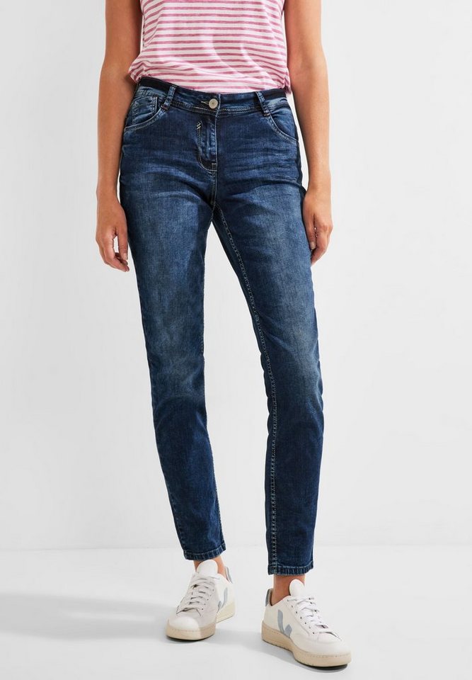 Vorhanden Nicht Blue Authentic Mid Cecil (1- Loose Wash tlg) Fit Jeans 3 Bequeme Cecil Jeans in