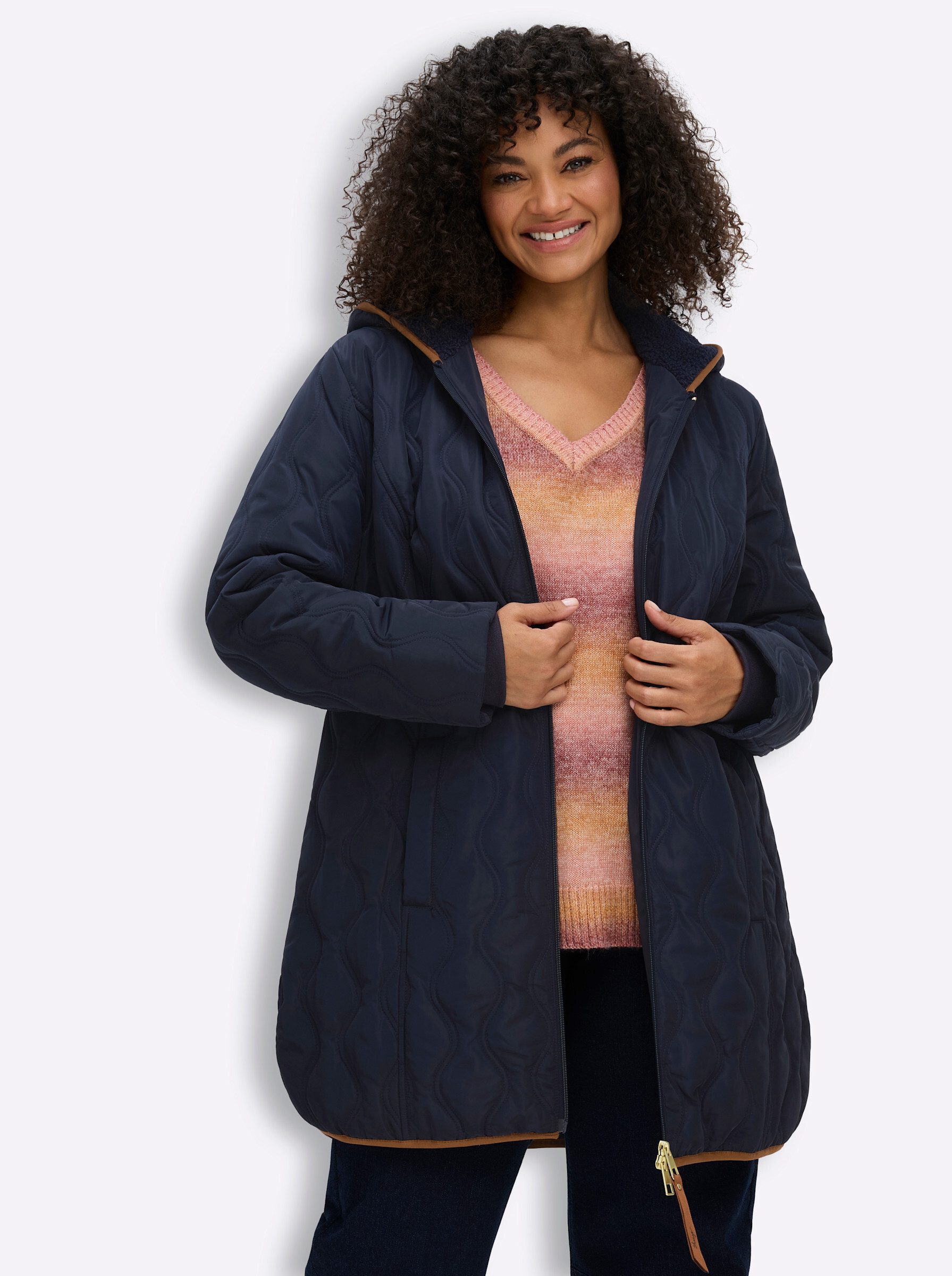 Sheego Allwetterjacke Steppjacke Langarm