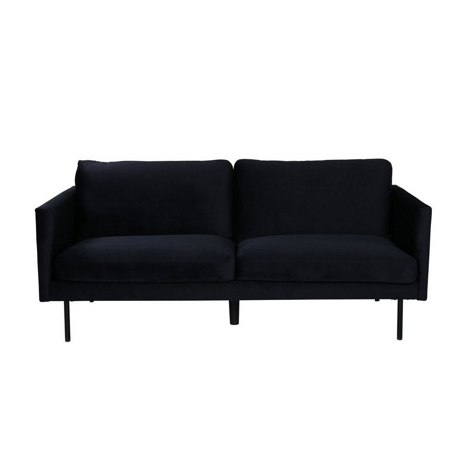 ebuy24 Sofa Zoom Sofa 2 Personen velour schwarz., 1 Teile