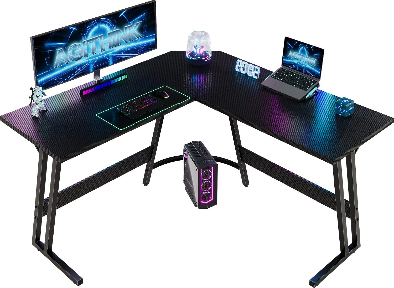 GUNJI Eckschreibtisch 120*120cm Gaming Tisch,Computertisch