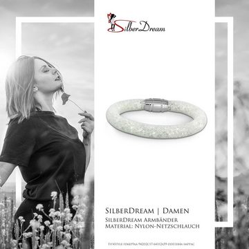 SilberDream Edelstahlarmband SilberDream Armband weiß Arm-Schmuck (Armband), Damenarmband mit Edelstahl-Verschluss, Farbe: weiß