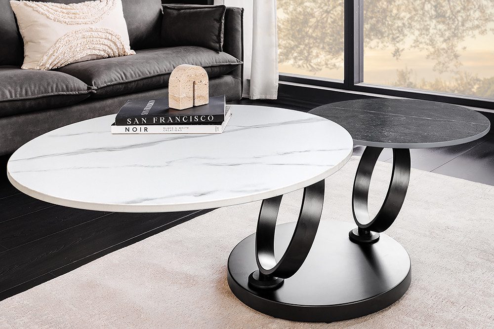 riess-ambiente Couchtisch DANCING RINGS weiß/anthrazit/schwarz · günstig online kaufen