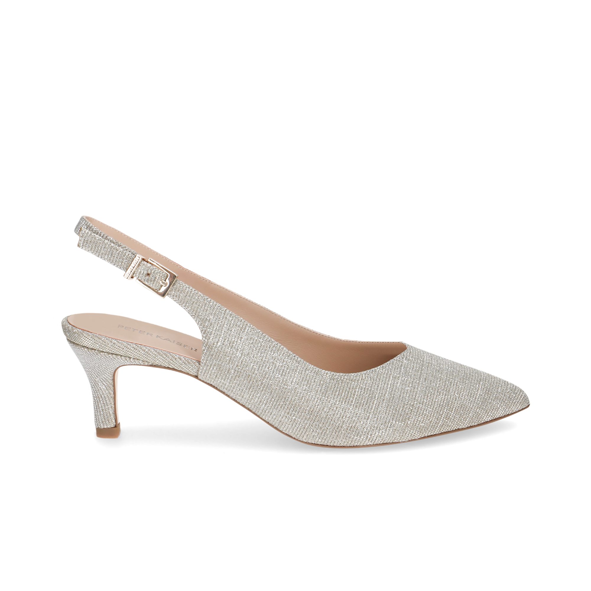 Peter Kaiser Peter Kaiser 79643 910, Peeptoes & Slingpumps, Beige, metallik, Damen Peeptoepumps