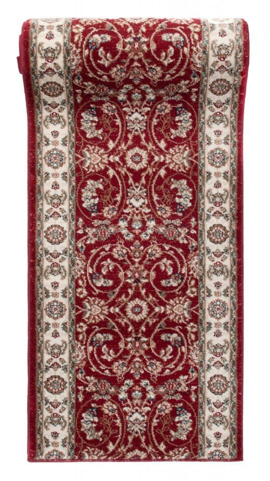 Mazovia Läufer Klassisch Bordüre Rot Flur, Schlafzimmer, Diele, Fußbodenheizung