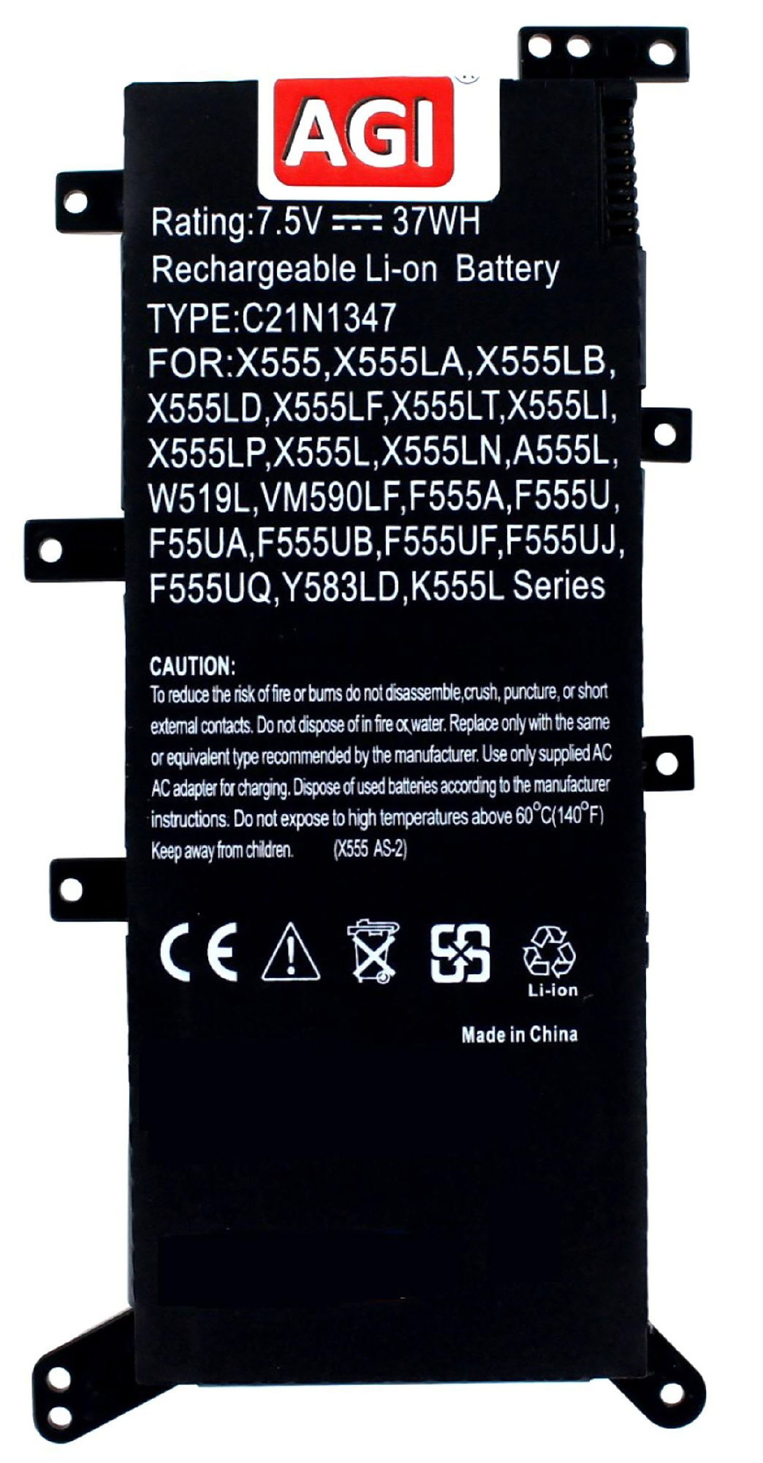MobiloTec Akku kompatibel mit Asus R556LD Serie Akku Akku 4800 mAh (1 St)