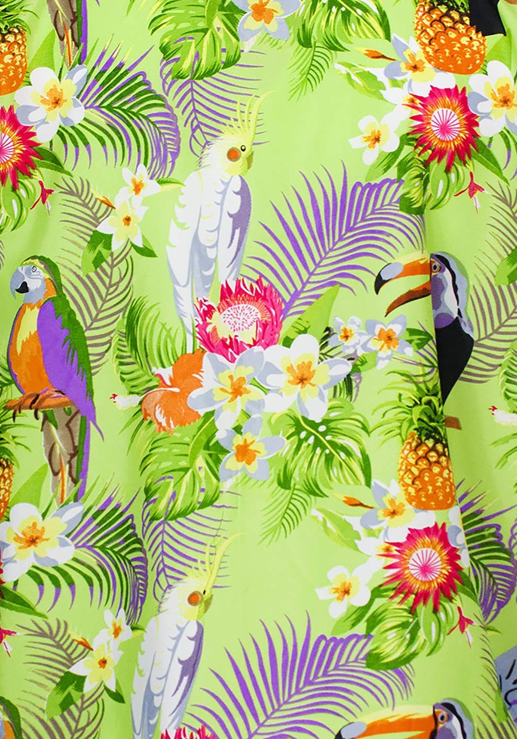 King Kameha Sarong Parrot Cockatoo Funky Hawaii-Sarong Pareo Cover-Up Strand Damen Bikini, Pareo Cover-Up