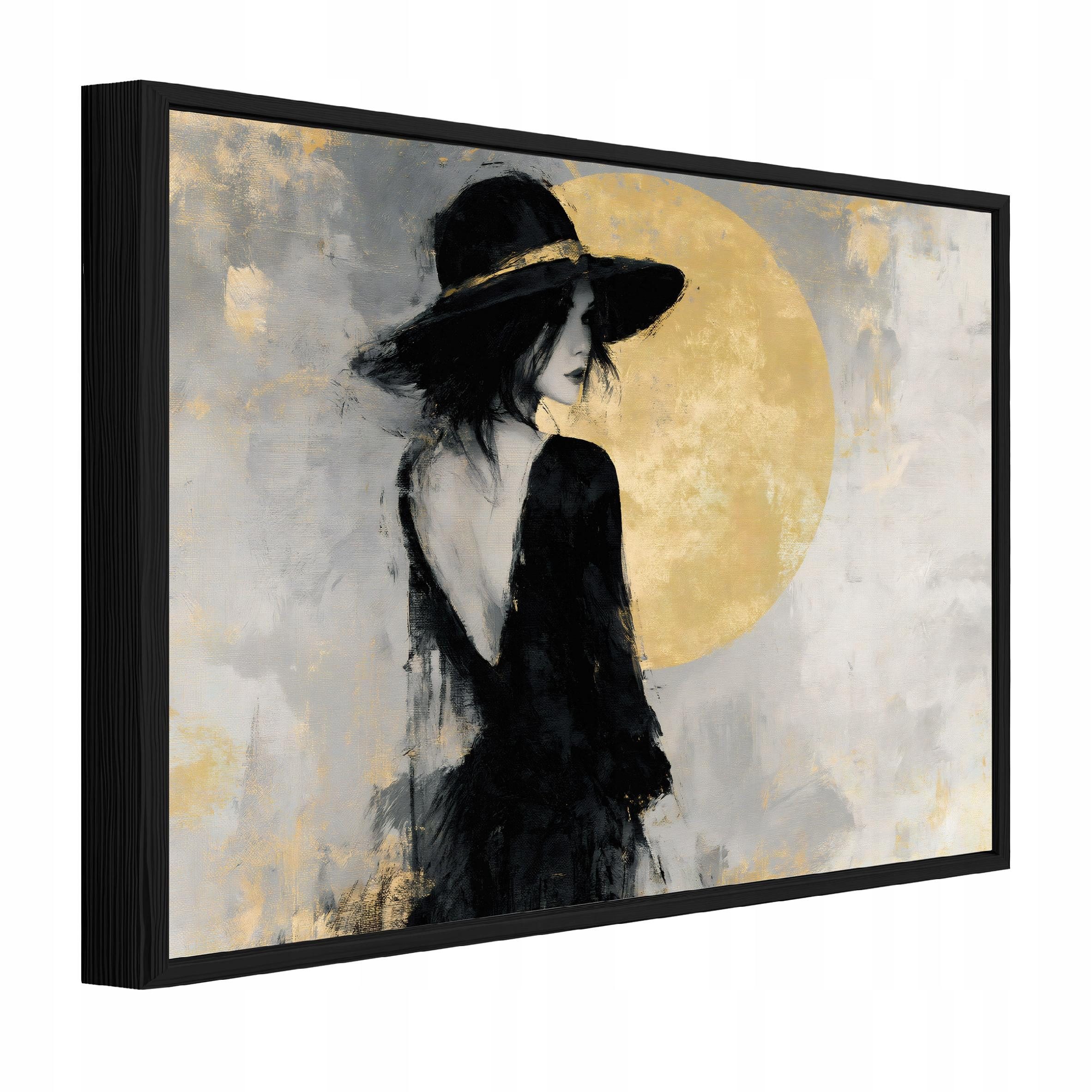 Wallarena Leinwandbild Frau gerahmt lichtecht Wohnzimmer Schlafzimmer 90x60 cm, Frau, 40 x 30 cm