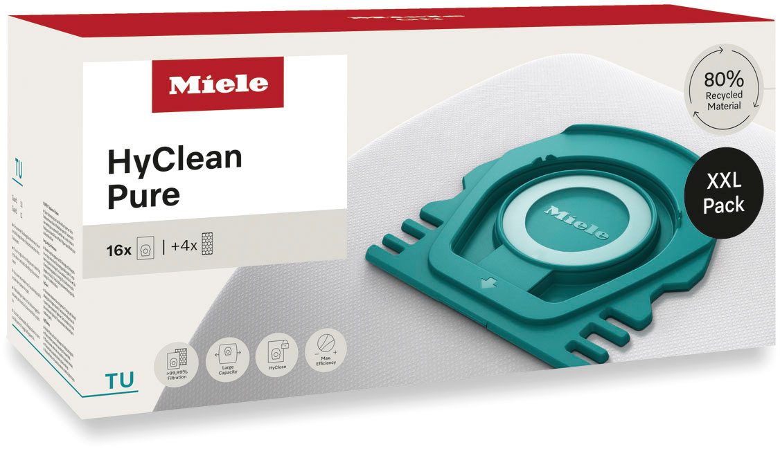Miele Staubsaugerbeutel XXL-Pack Staubsaugerbeutel HyClean Pure TU, passend für Miele, 20 St., Miele Original Zubehör