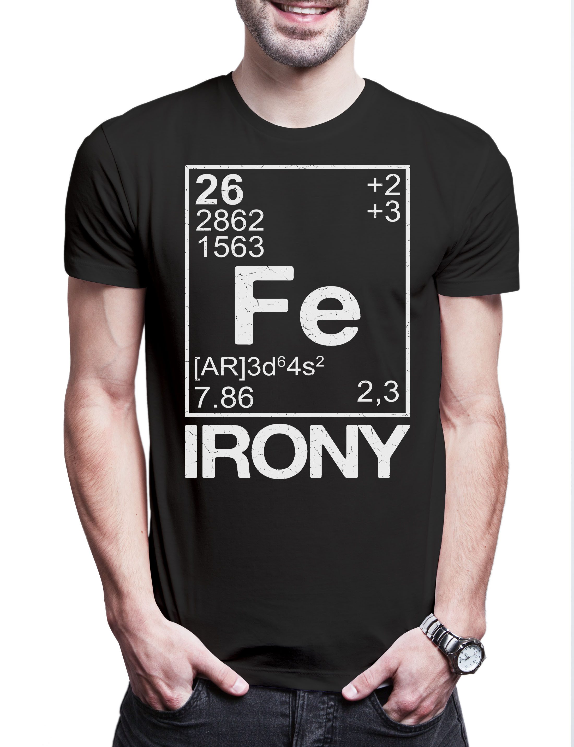 Urban Backwoods Print-Shirt Fe Ferrum Irony Herren T-Shirt Chemie Ironie Professor Chemiker Lehrer (1-tlg) Uni Schule Professor