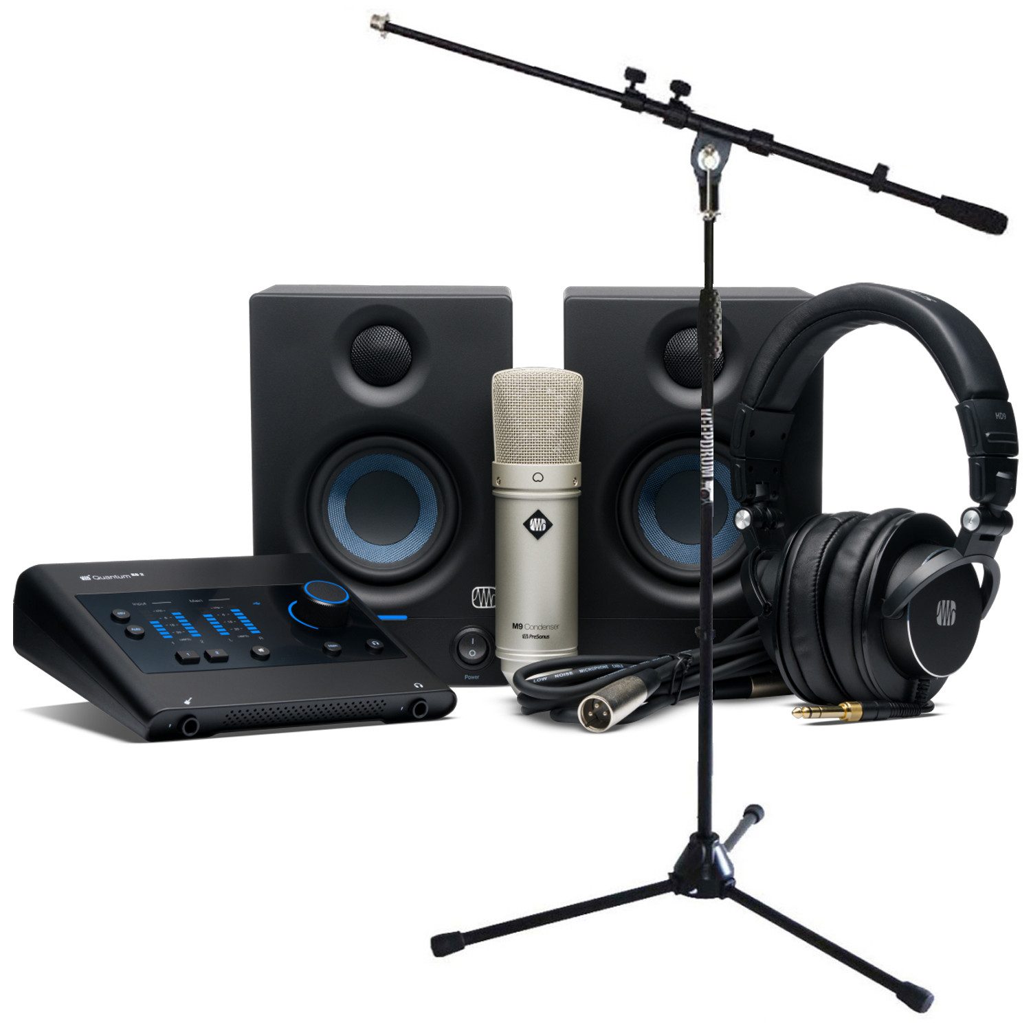Presonus Recording-Set Quantum ES Ultimate Bundle mit Stativ Digitales Aufnahmegerät