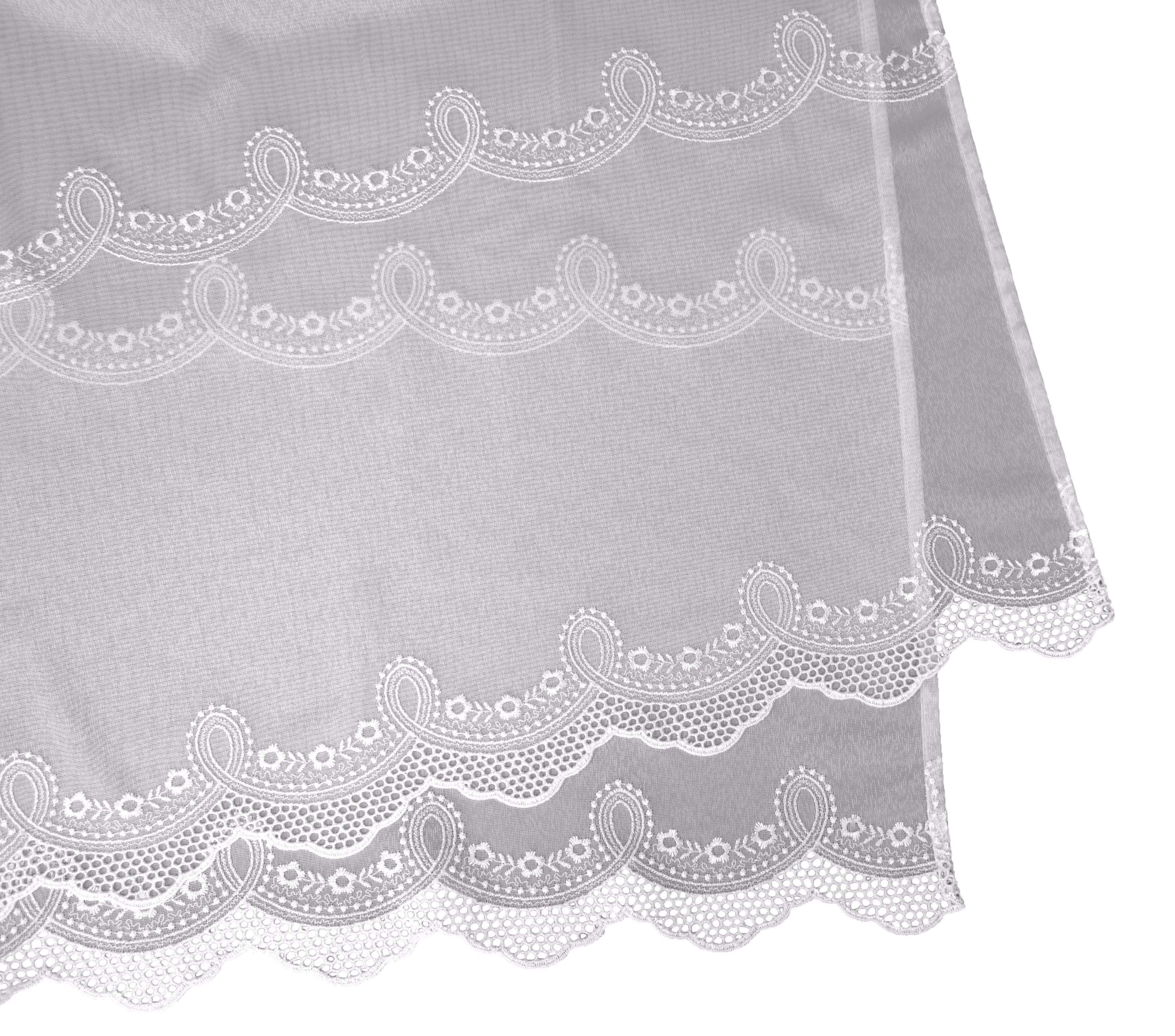 Ciara, transparent, Kräuselband Gardine Polyester nach Maß VHG, (1 St),