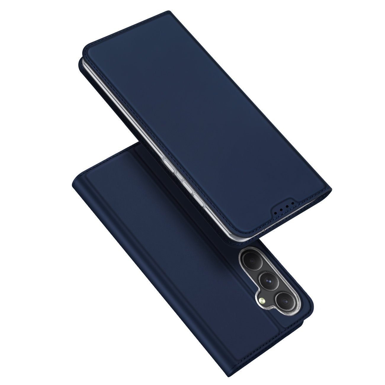 Dux Ducis Brieftasche Brieftaschenetui Galaxy S23 Samsung mit FE kompatibel Blau Ständer mit