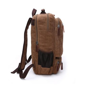 D-IDEAZ Notebook-Rucksack Luxuriöser Canvas Rucksack für unterwegs oder im Büro, Canvas