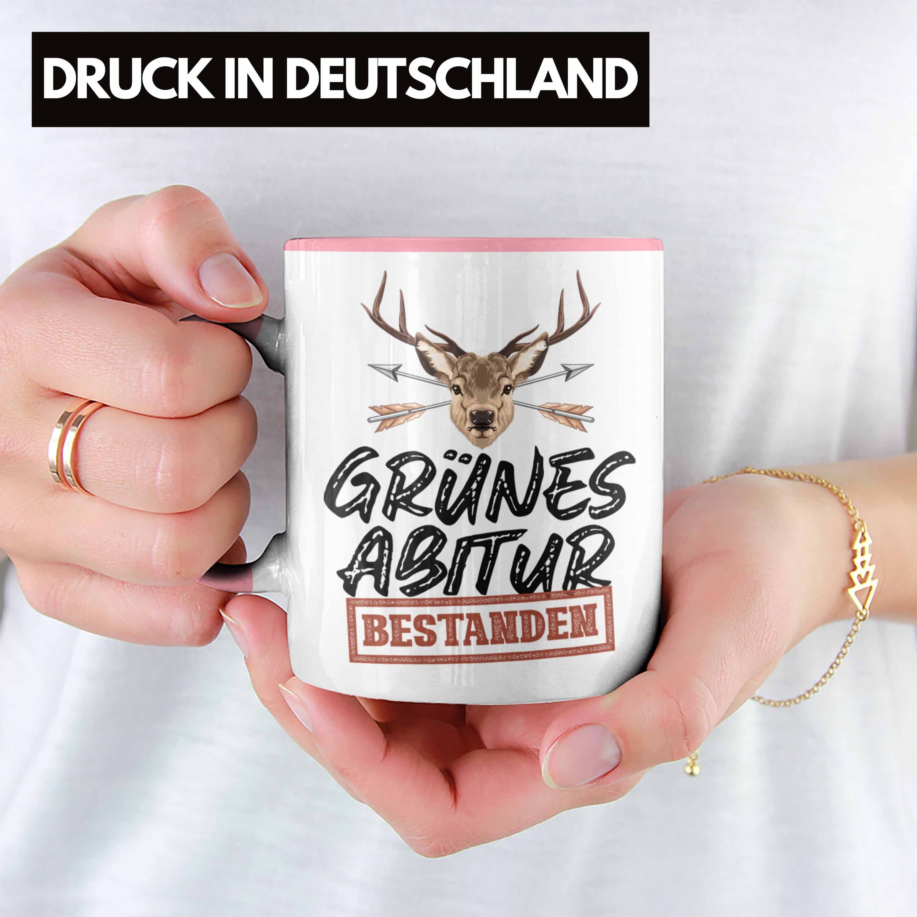 Grünes Abitur Jägerprüfung Tasse Geschenk Tasse Bestanden Jagen Rosa Jagdabitur Trendation