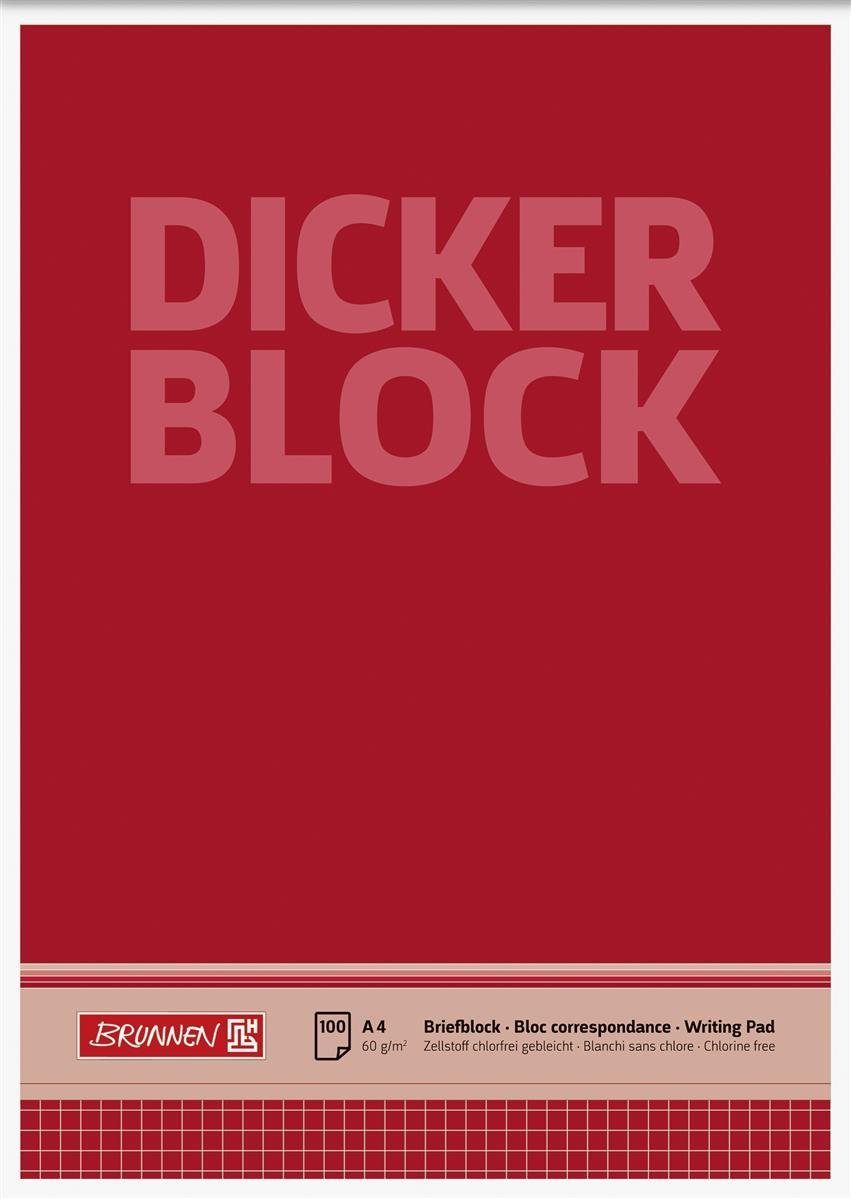 BRUNNEN Collegeblock BRUNNEN 1052688 Block "Dicker Block" A4 kariert
