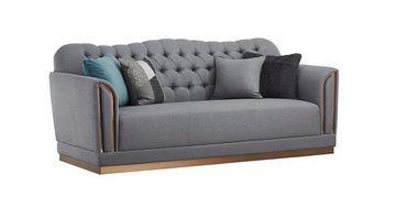 JVmoebel Wohnzimmer-Set, Italienische Wohnzimmer Möbel Sofagarnitur Textil 3+3+2 Sitzer Sofa