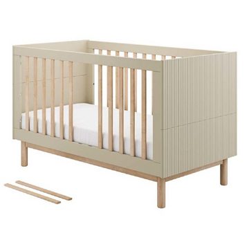 ROOMSTAR Babybett SYDNEY 140x70cm, Champagner/natur oder Weiss/natur, umbaubar