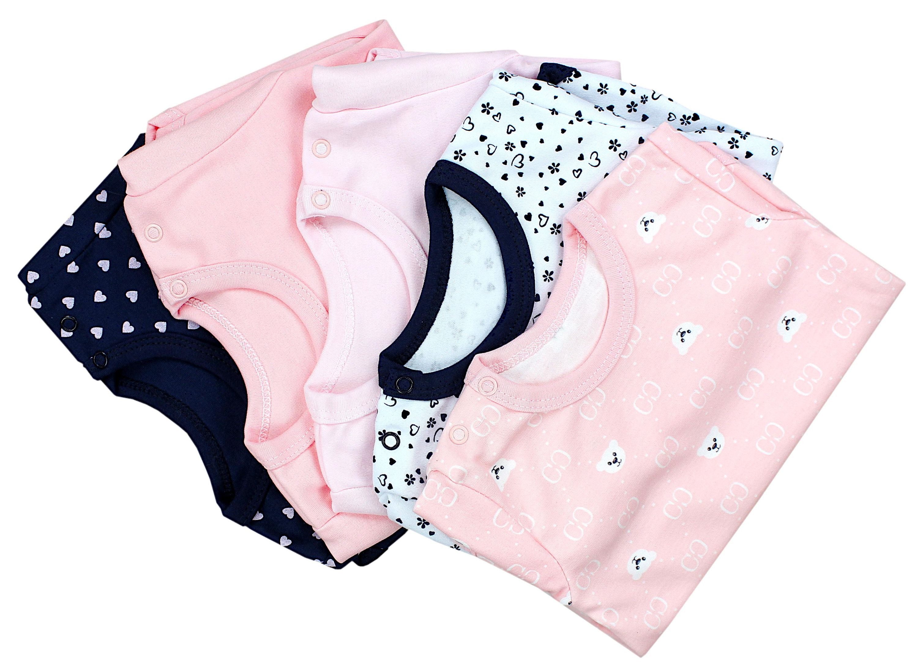 TupTam Langarmbody TupTam Mädchen Baby Body Langarm Unifarben 5er Pack